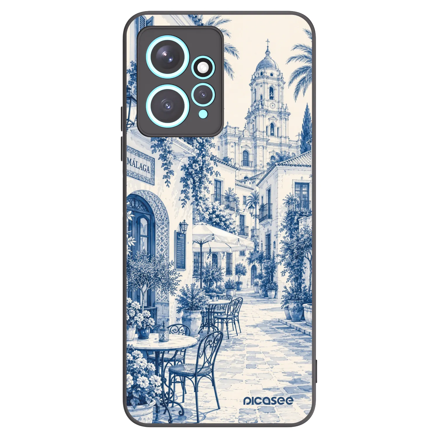 Picasee Xiaomi Redmi Note 12 4G Hülle - Schwarzes Silikon - Calle Azul