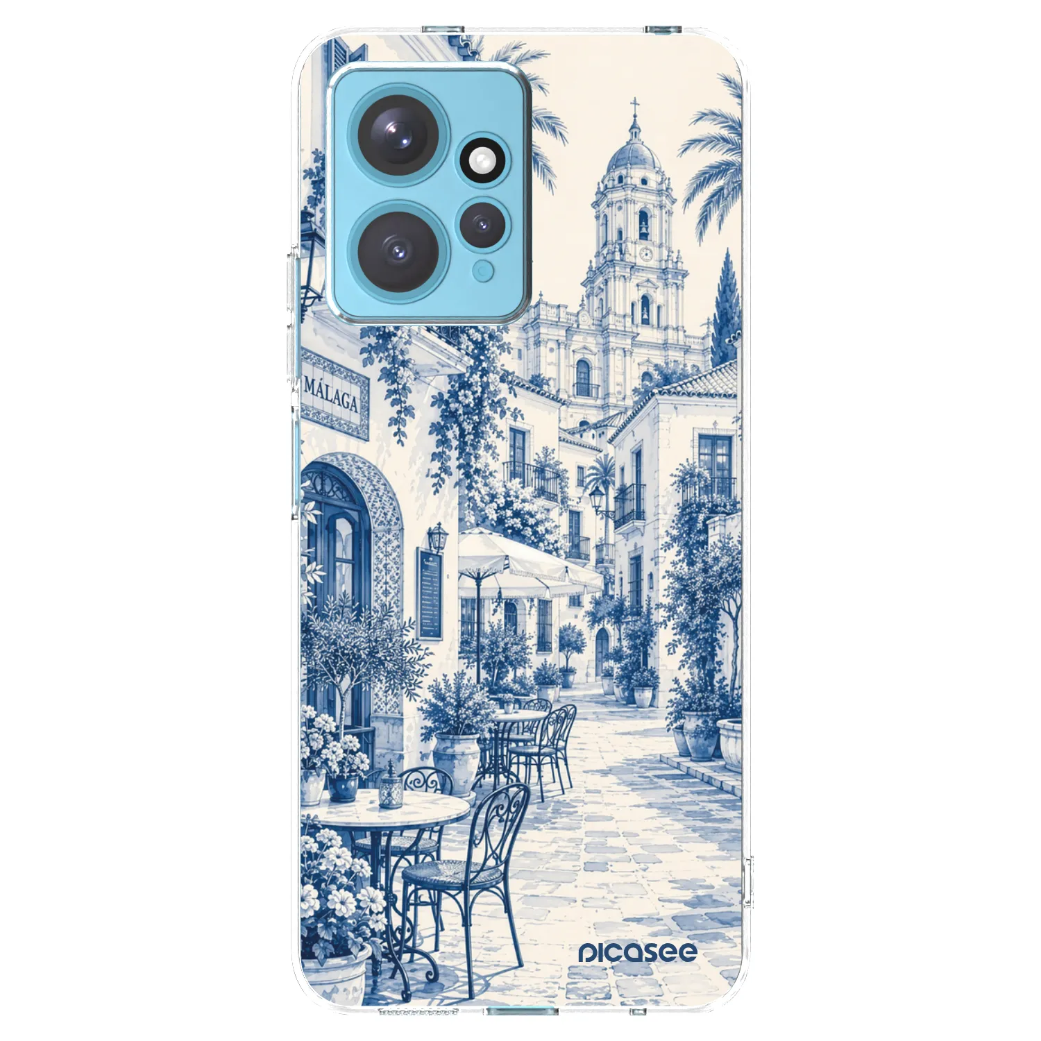 Picasee Xiaomi Redmi Note 12 4G Hülle - Transparentes Silikon - Calle Azul