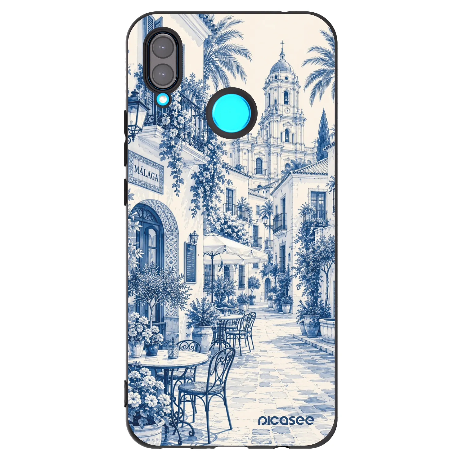 Picasee Huawei Nova 3 Hülle - Schwarzes Silikon - Calle Azul