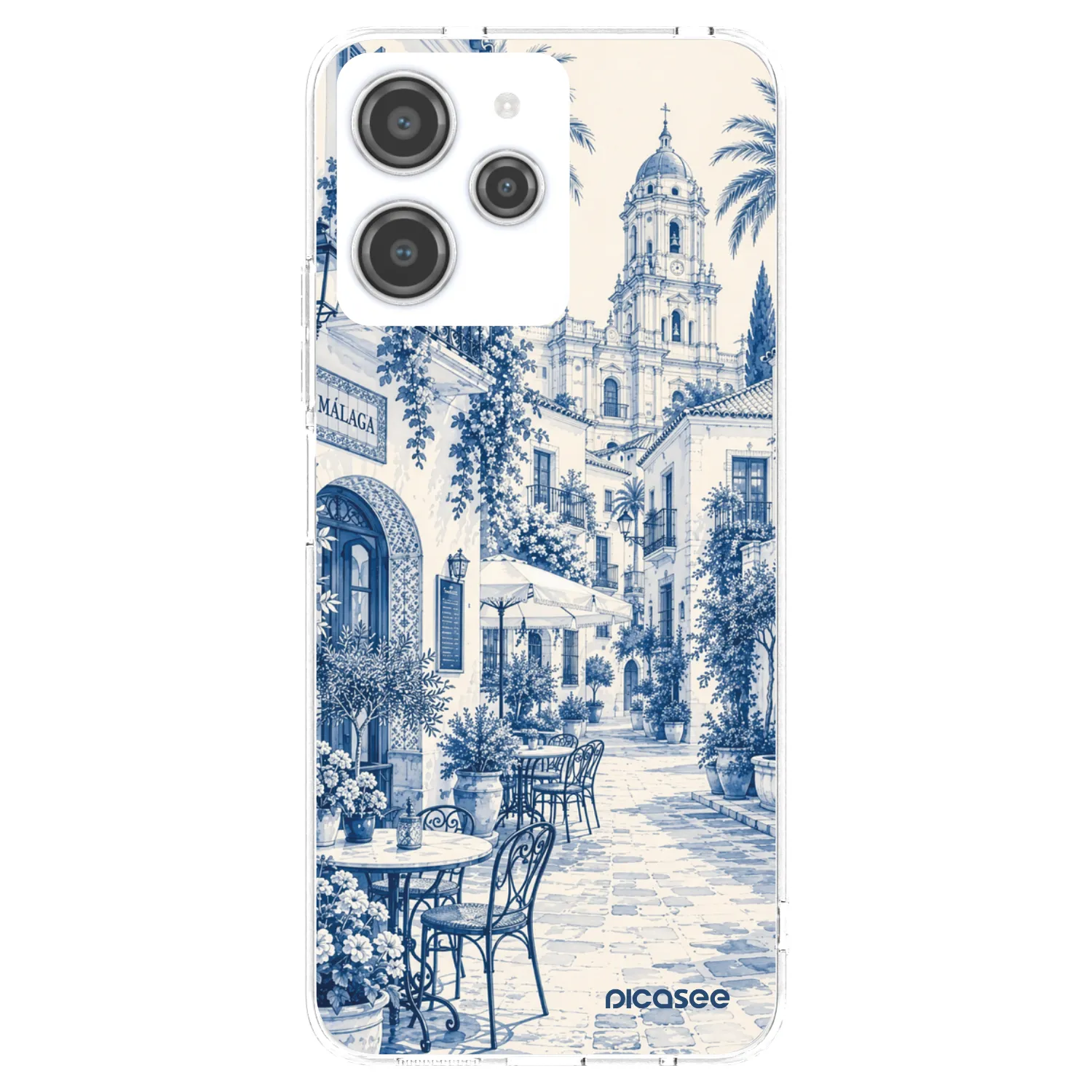 Picasee Xiaomi Redmi 12 4G Hülle - Transparentes Silikon - Calle Azul