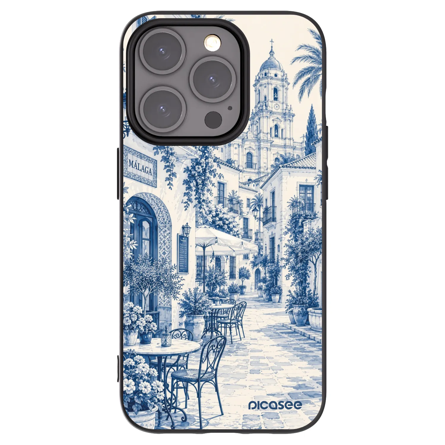 Picasee Apple iPhone 15 Pro Hülle - Schwarzes Silikon - Calle Azul