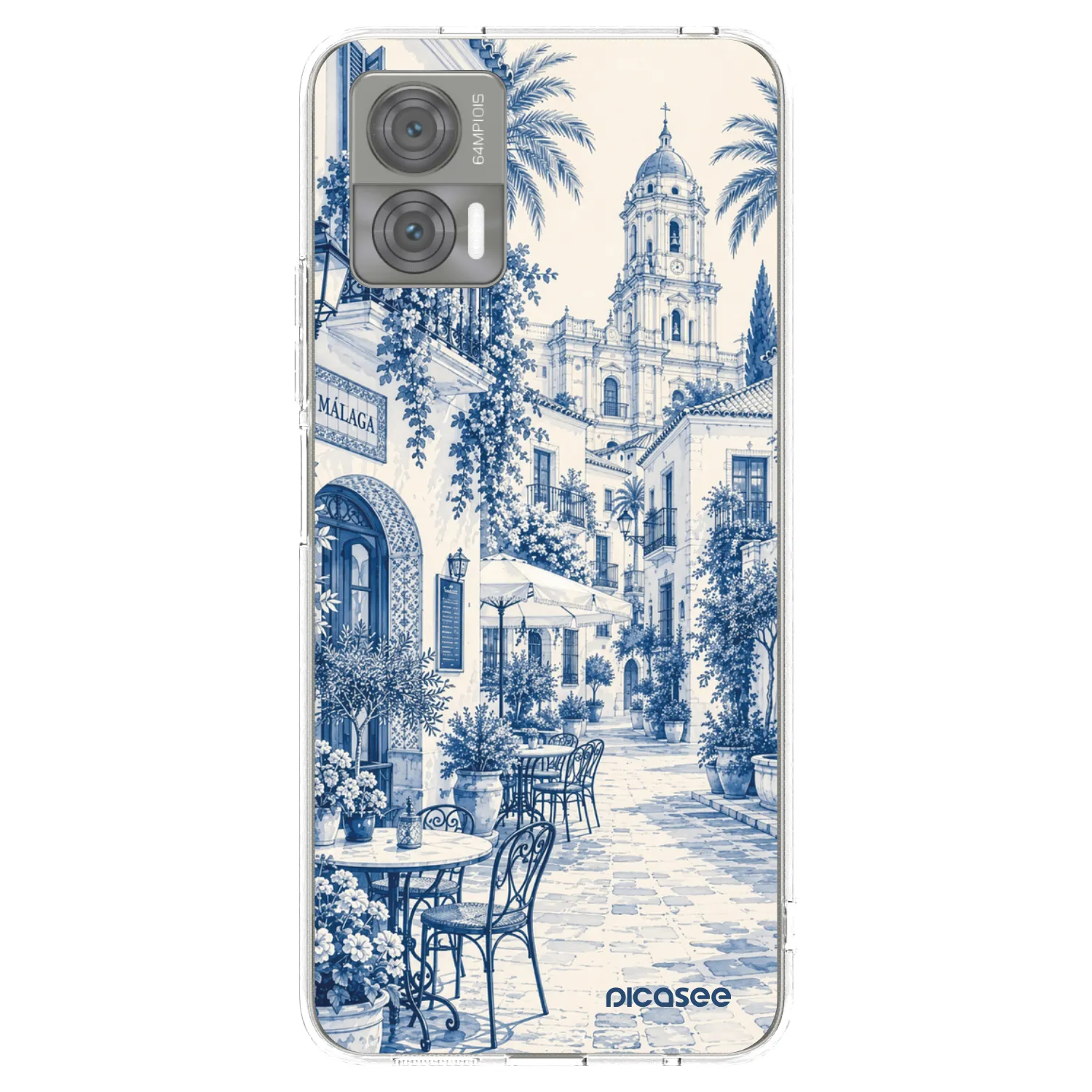 Picasee Motorola Edge 30 Neo Hülle - Transparentes Silikon - Calle Azul