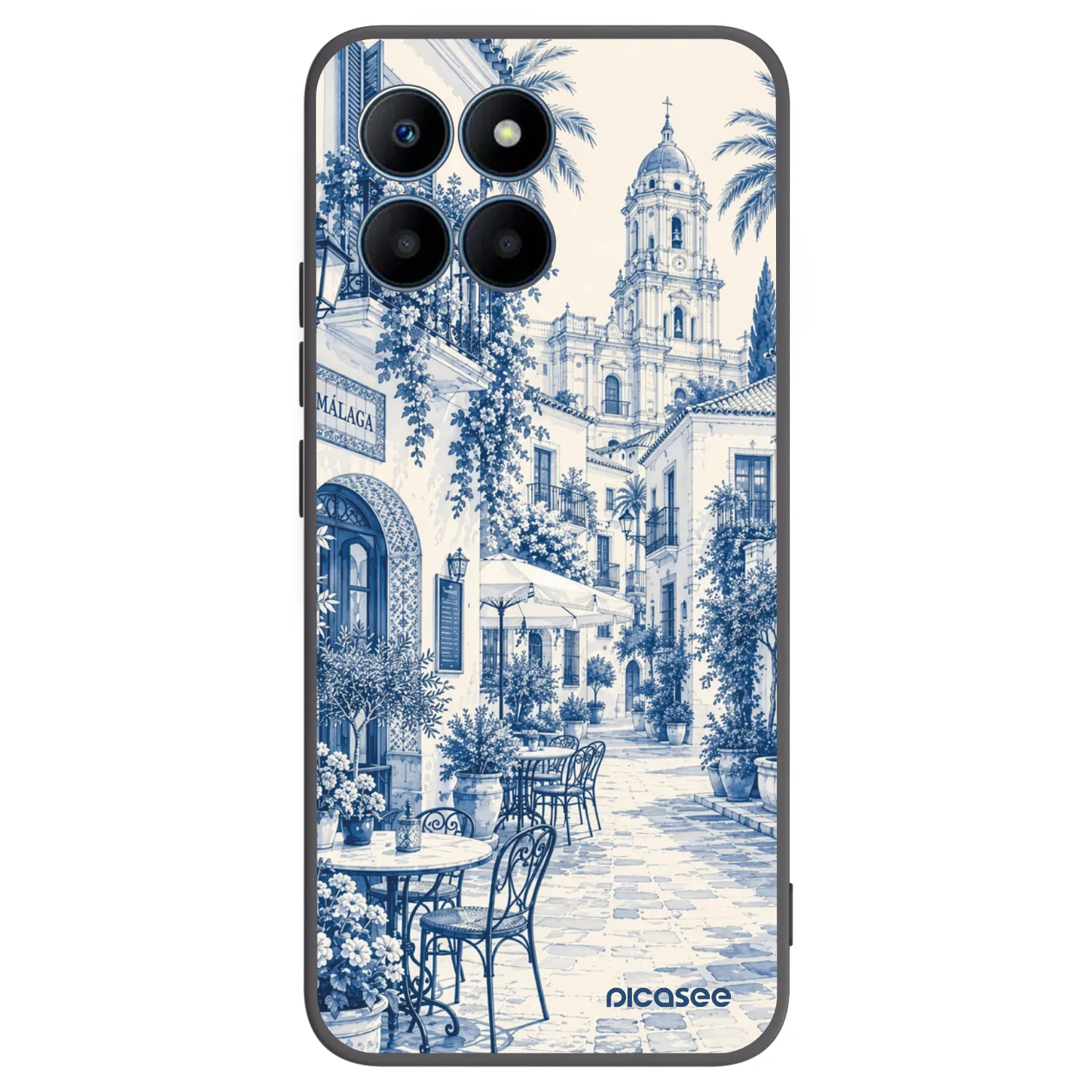 Picasee Honor 70 Lite Hülle - Schwarzes Silikon - Calle Azul