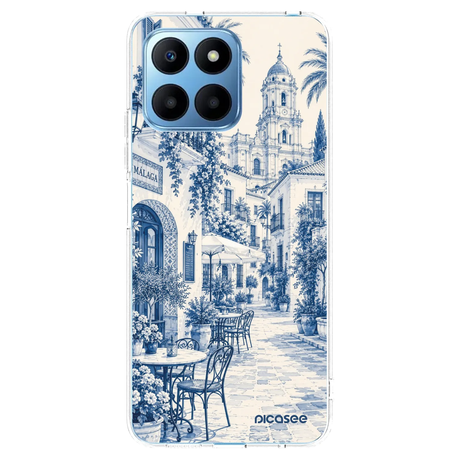 Picasee Honor 70 Lite Hülle - Transparentes Silikon - Calle Azul