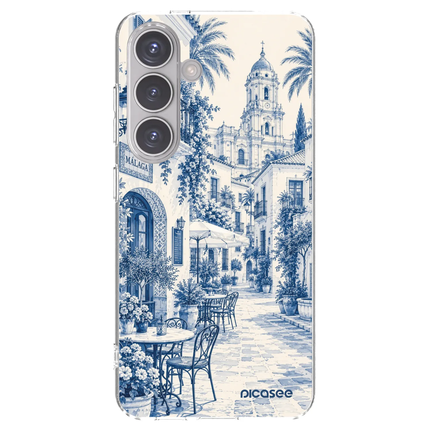 Picasee Samsung Galaxy S24 S921B 5G Hülle - Transparentes Silikon - Calle Azul
