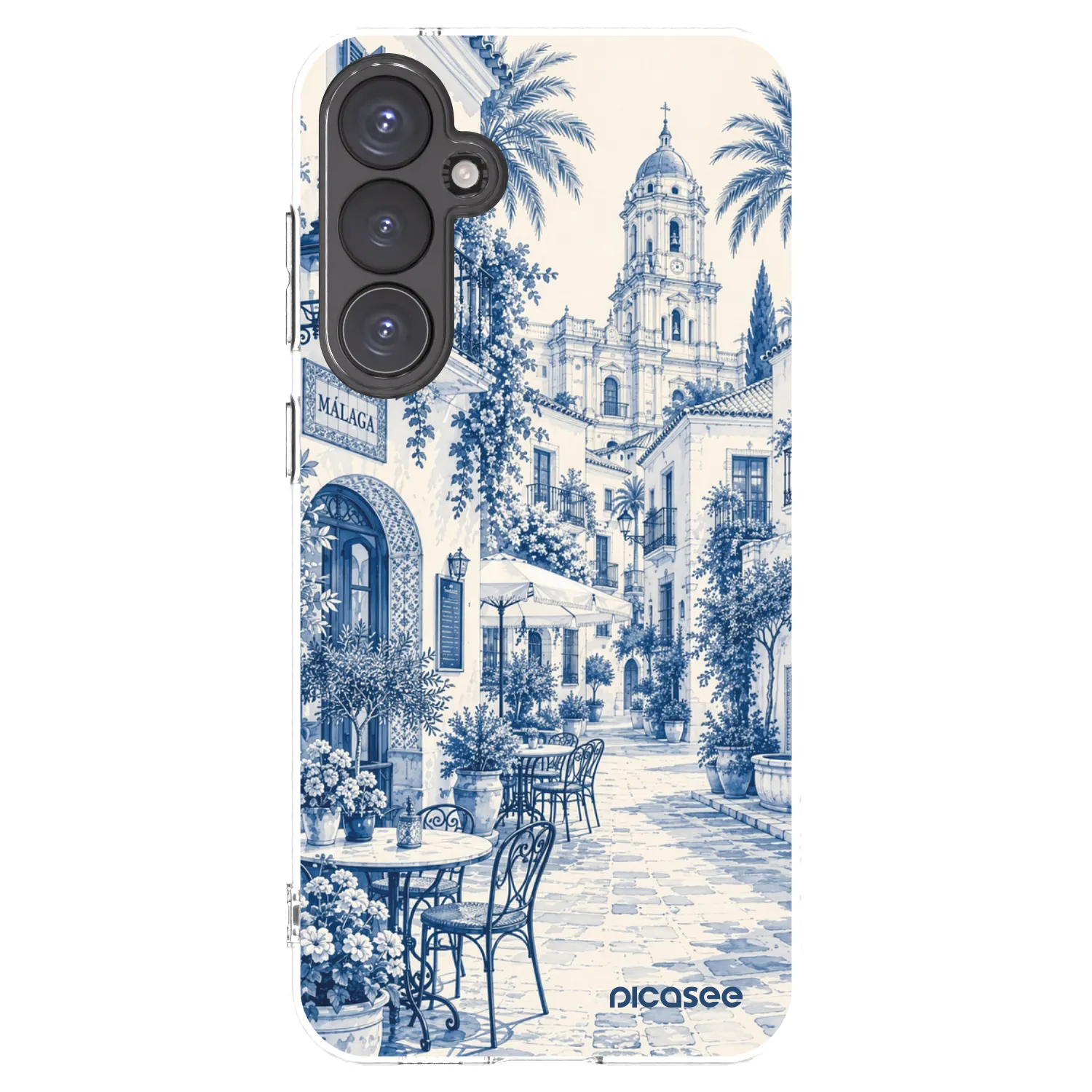 Picasee Samsung Galaxy S23 FE S711B Hülle - Transparentes Silikon - Calle Azul