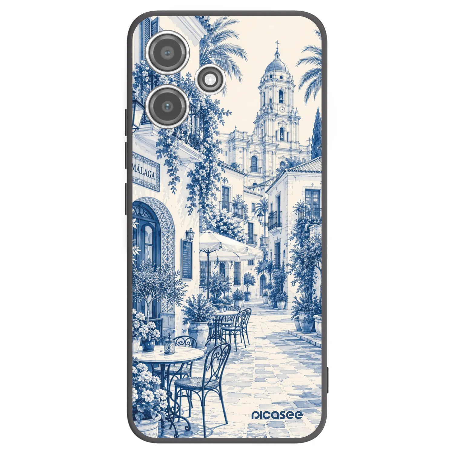 Picasee Xiaomi Redmi 12 5G Hülle - Schwarzes Silikon - Calle Azul