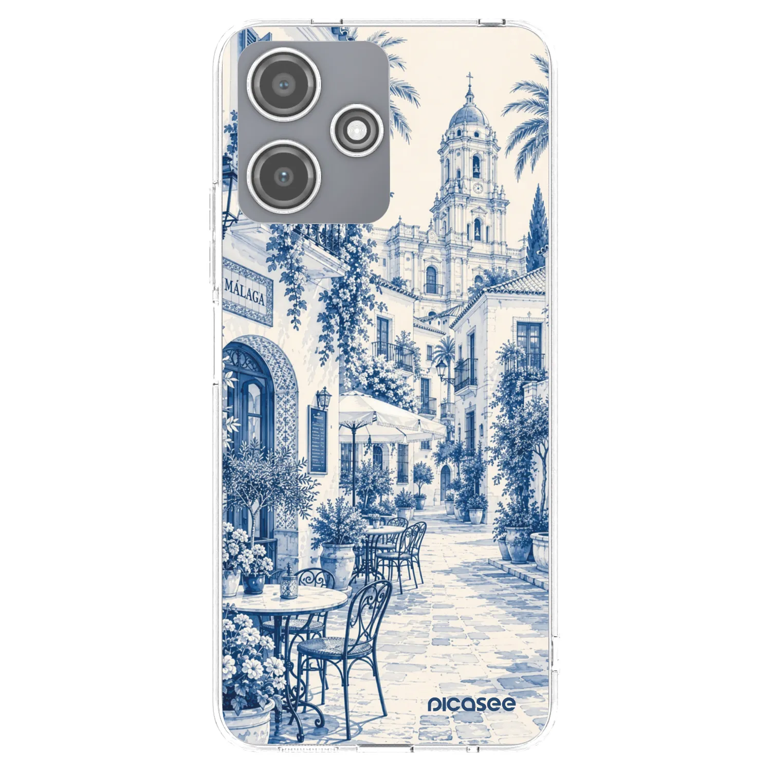 Picasee Xiaomi Redmi 12 5G Hülle - Transparentes Silikon - Calle Azul