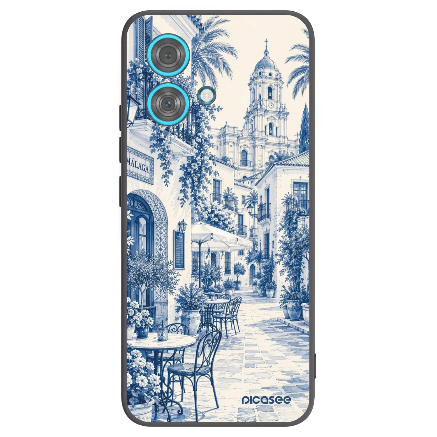 Picasee Motorola Edge 40 Neo Hülle - Schwarzes Silikon - Calle Azul