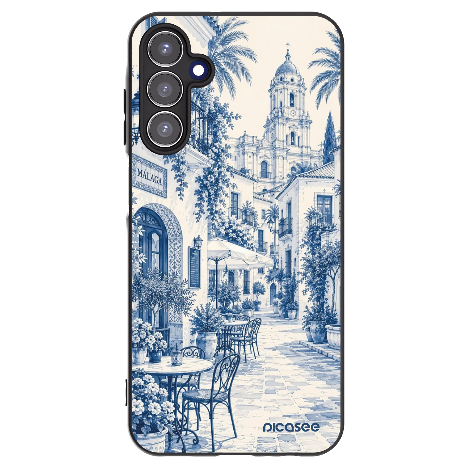 Picasee Samsung Galaxy A15 A155F 4G Hülle - Schwarzes Silikon - Calle Azul