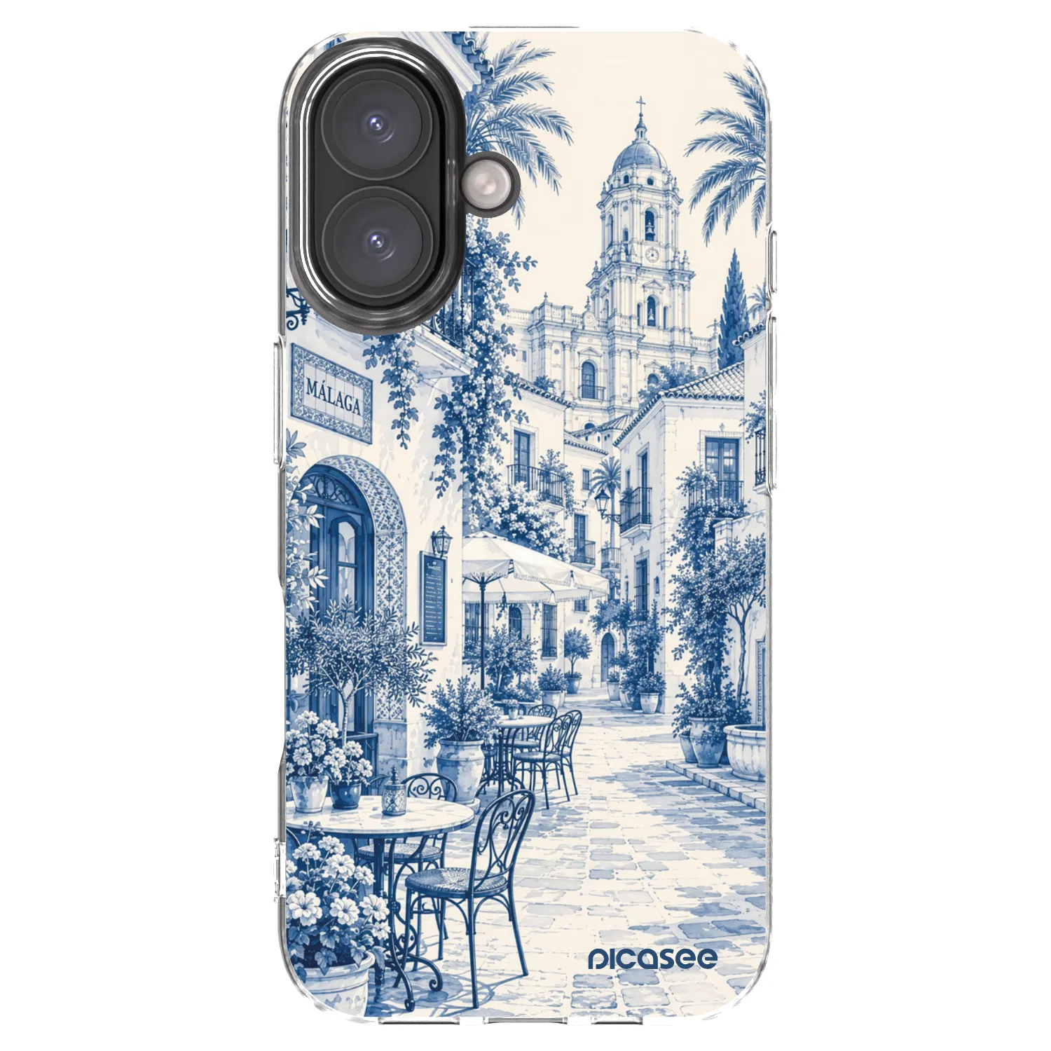 Picasee Apple iPhone 16 Hülle - Transparentes Silikon - Calle Azul