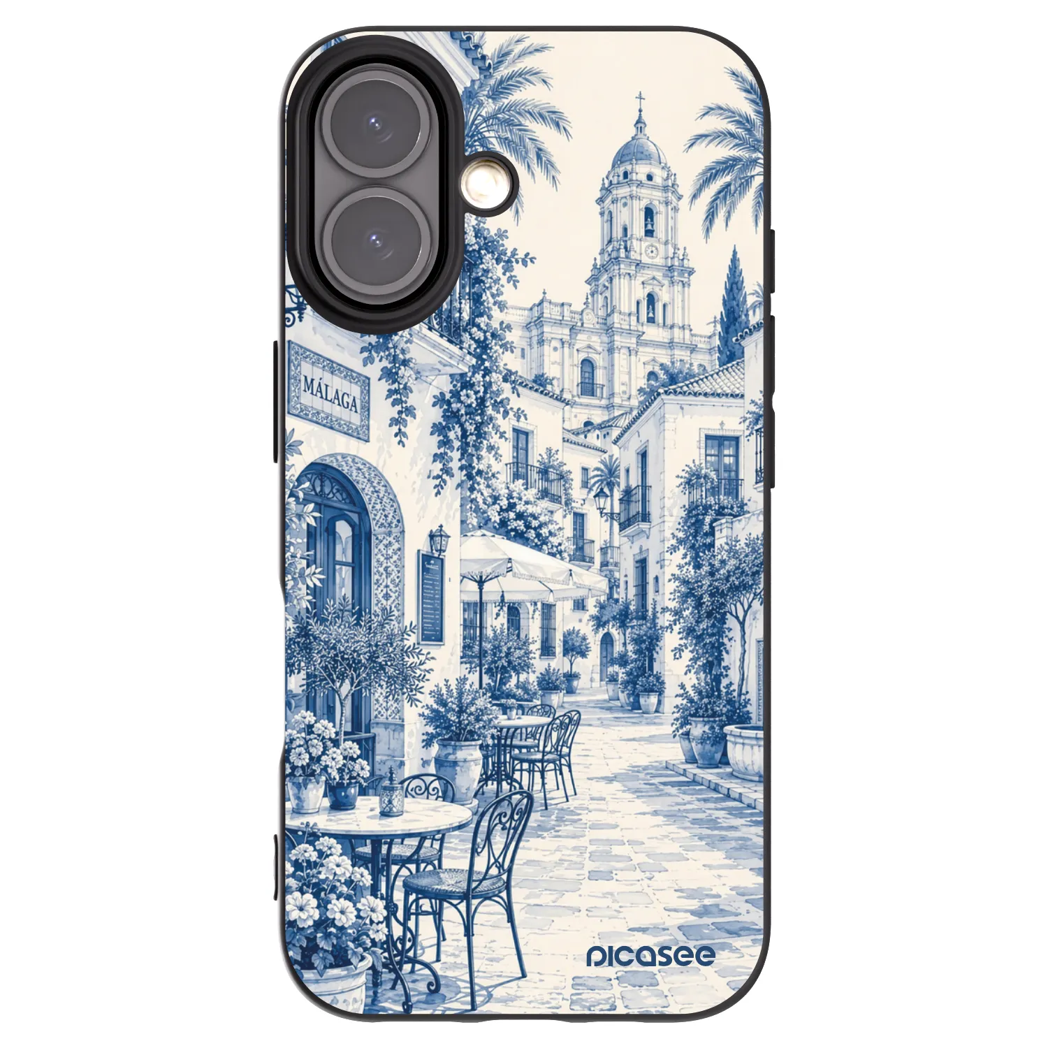 Picasee Apple iPhone 16 Hülle - Schwarzes Silikon - Calle Azul