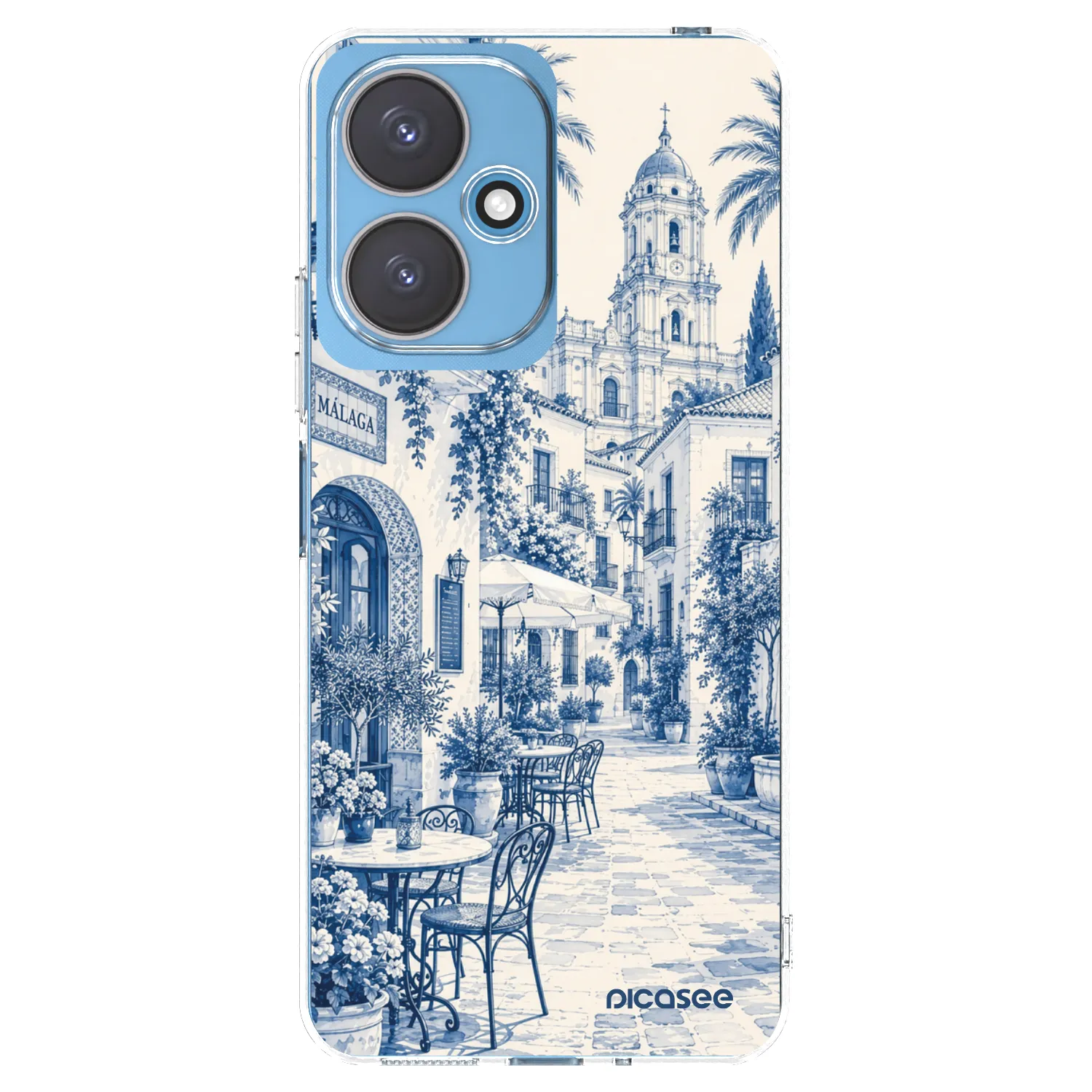 Picasee Xiaomi Redmi 13C 5G Hülle - Transparentes Silikon - Calle Azul
