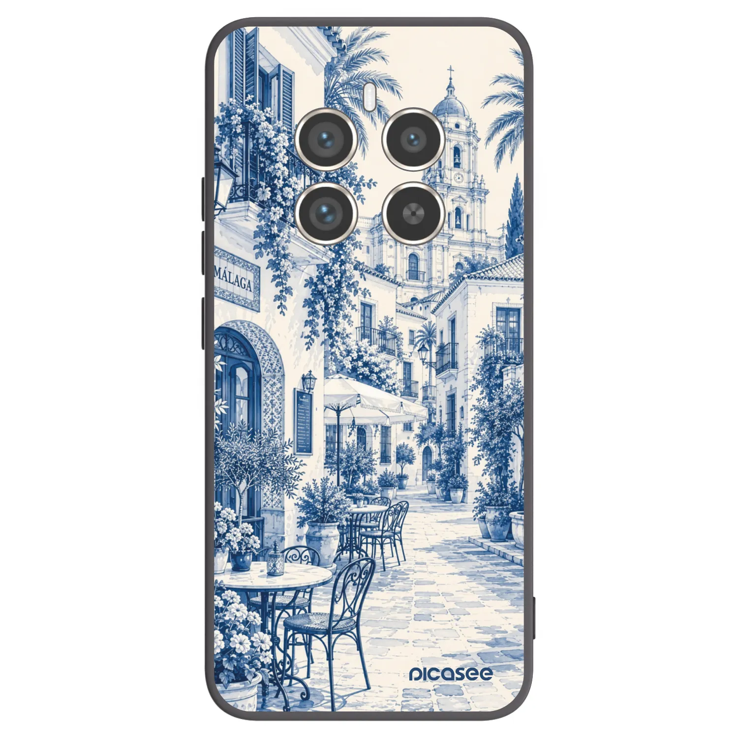Picasee Realme 12 Pro 5G Hülle - Schwarzes Silikon - Calle Azul