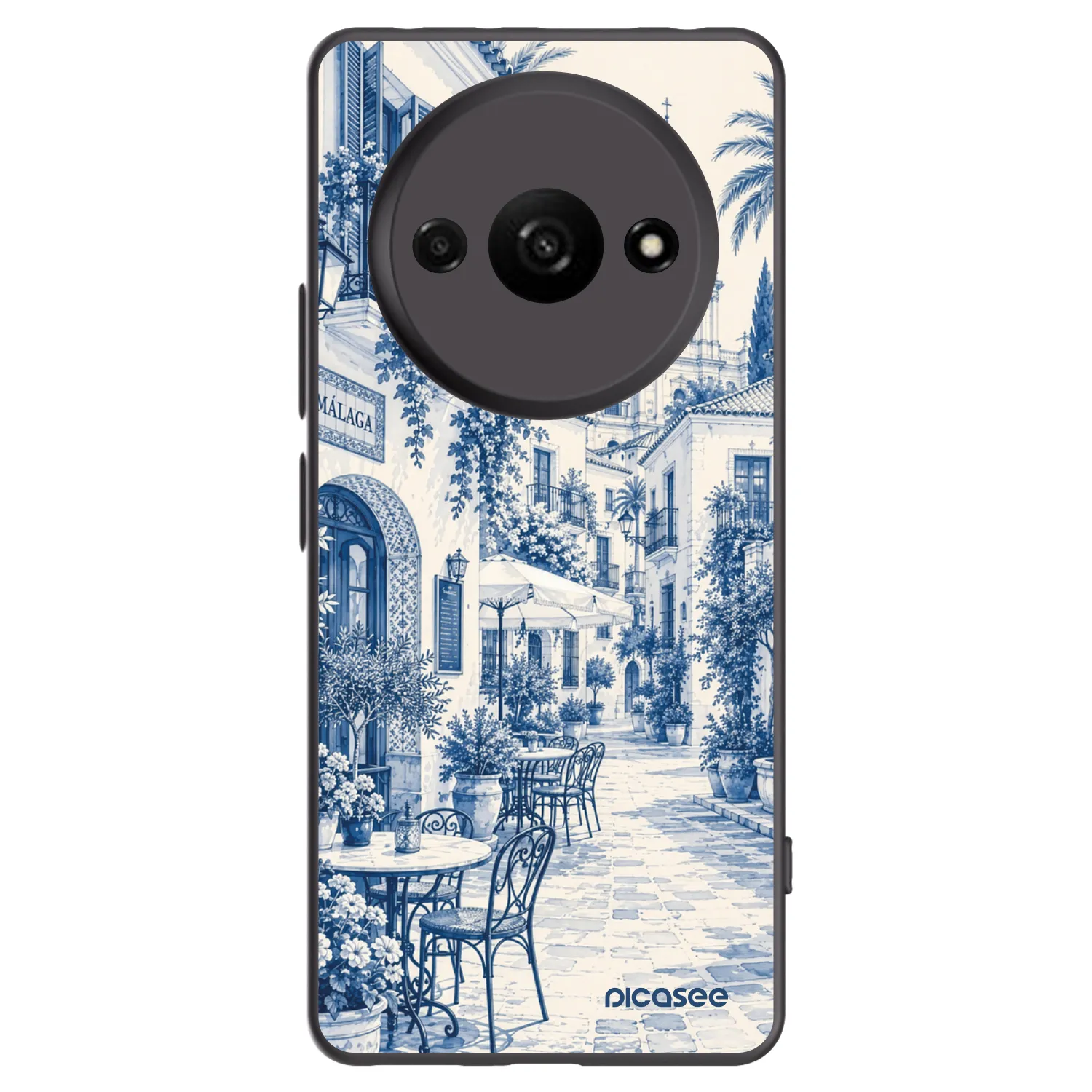 Picasee Xiaomi Redmi A3 Hülle - Schwarzes Silikon - Calle Azul