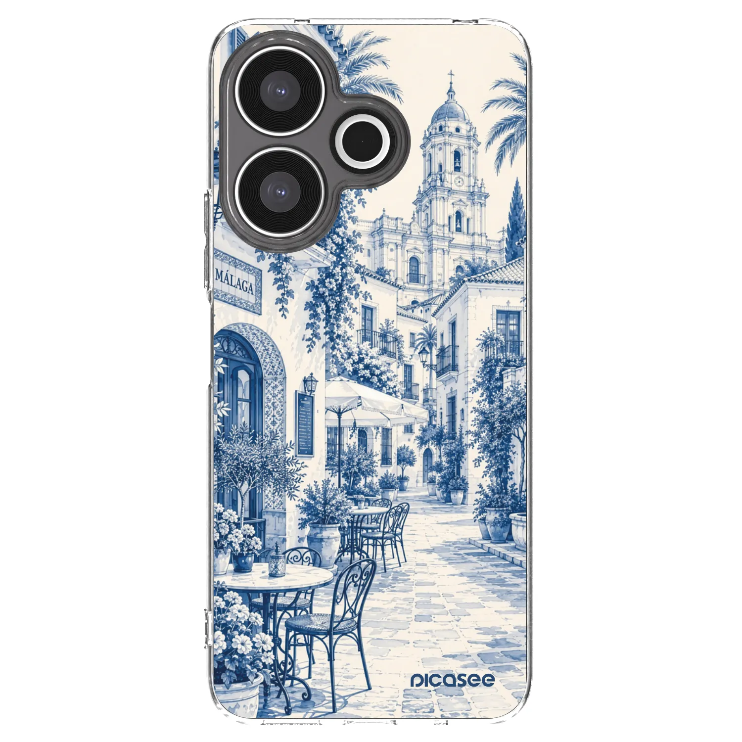 Picasee Xiaomi Redmi 13 4G Hülle - Transparentes Silikon - Calle Azul