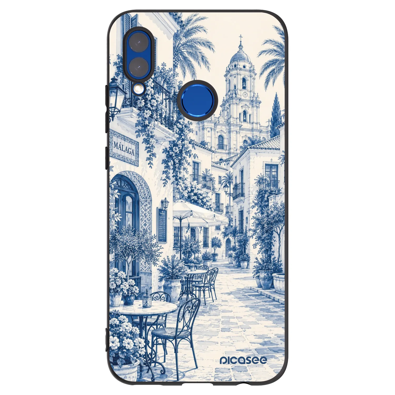 Picasee Huawei P Smart 2019 Hülle - Schwarzes Silikon - Calle Azul