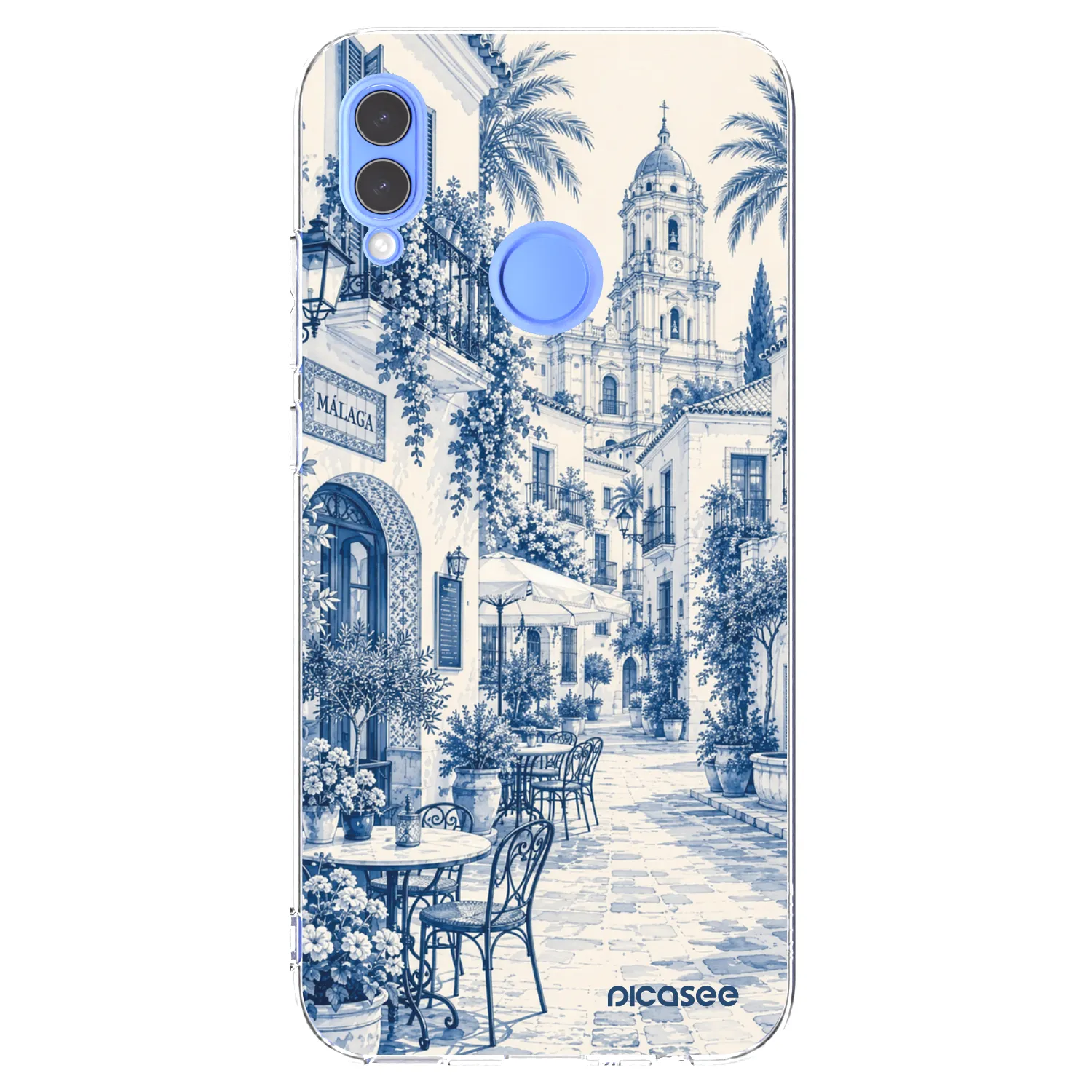 Picasee Honor 10 Lite Hülle - Transparentes Silikon - Calle Azul