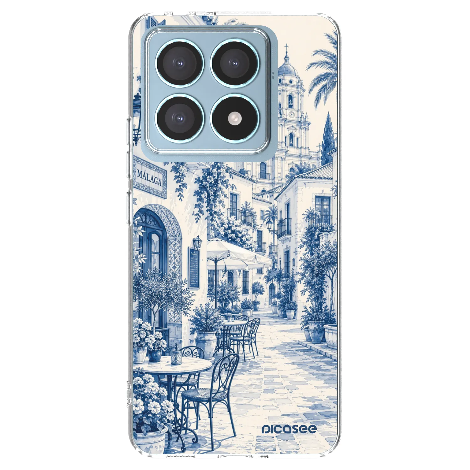 Picasee Xiaomi 14T Pro Hülle - Transparentes Silikon - Calle Azul