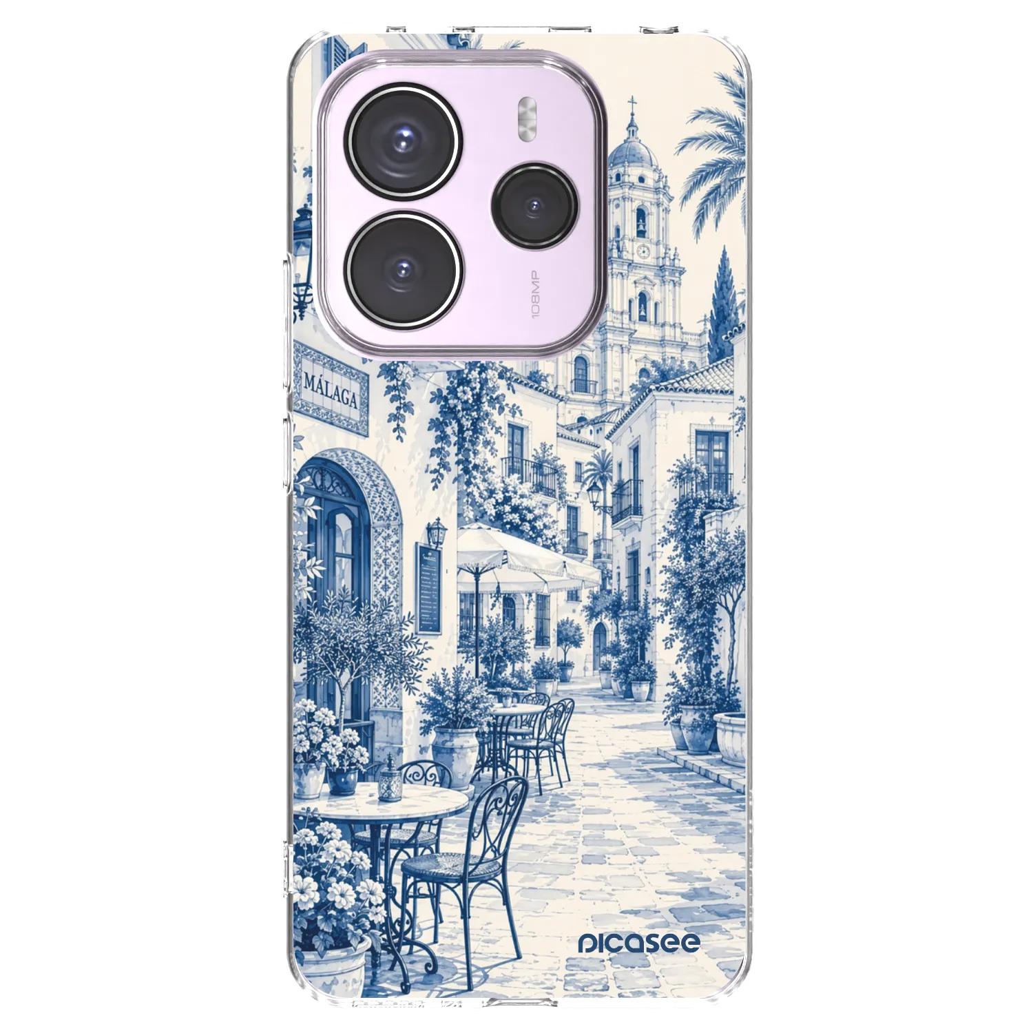 Picasee Xiaomi Redmi Note 14 5G Hülle - Transparentes Silikon - Calle Azul