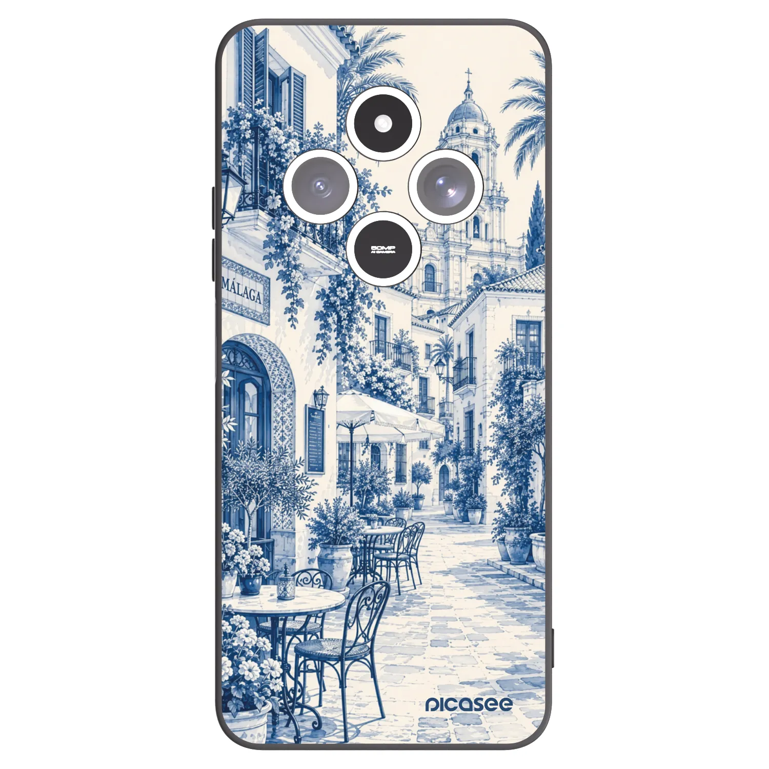 Picasee Xiaomi Redmi 14C Hülle - Schwarzes Silikon - Calle Azul