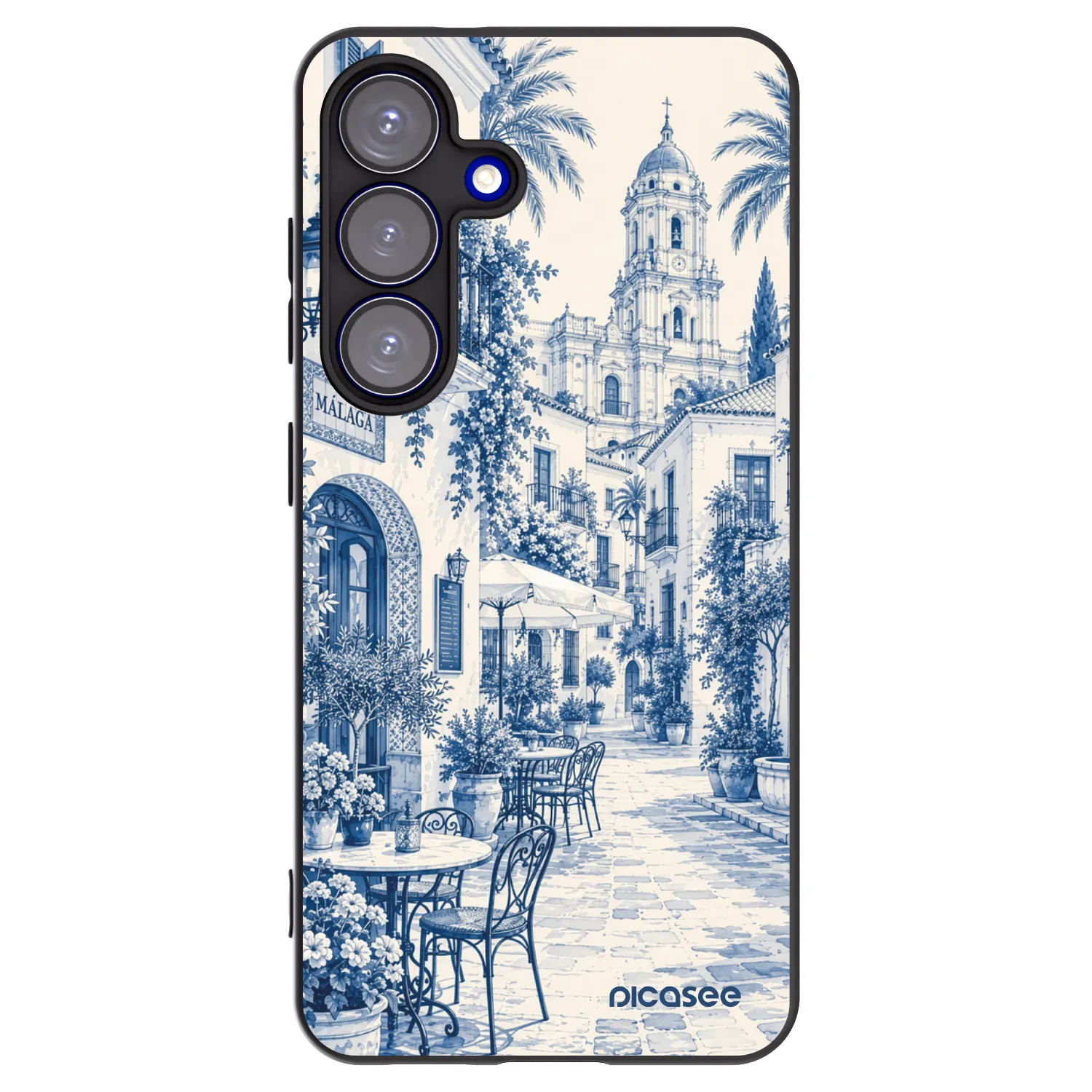 Picasee Samsung Galaxy S25 5G Hülle - Schwarzes Silikon - Calle Azul