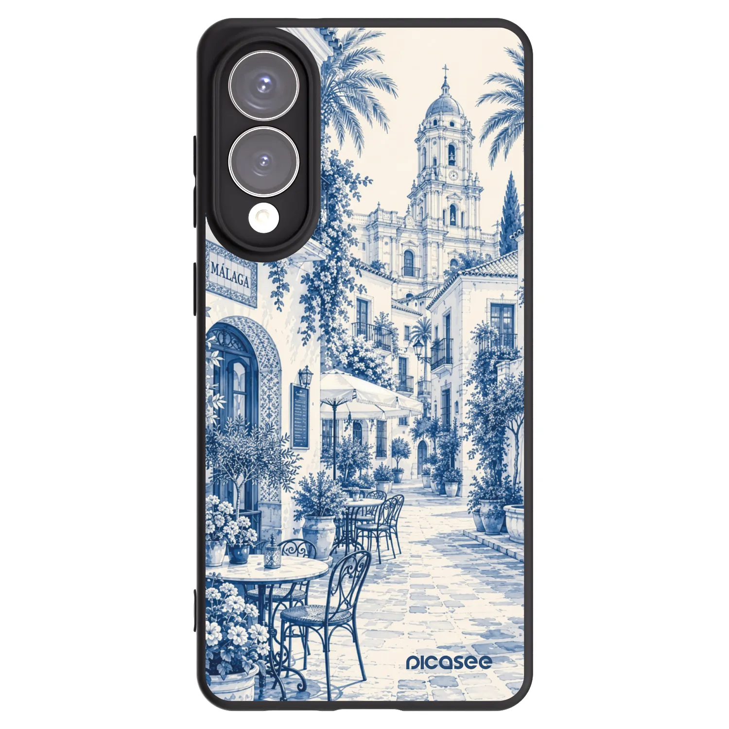 Picasee Samsung Galaxy S25 Edge 5G Hülle - Schwarzes Silikon - Calle Azul