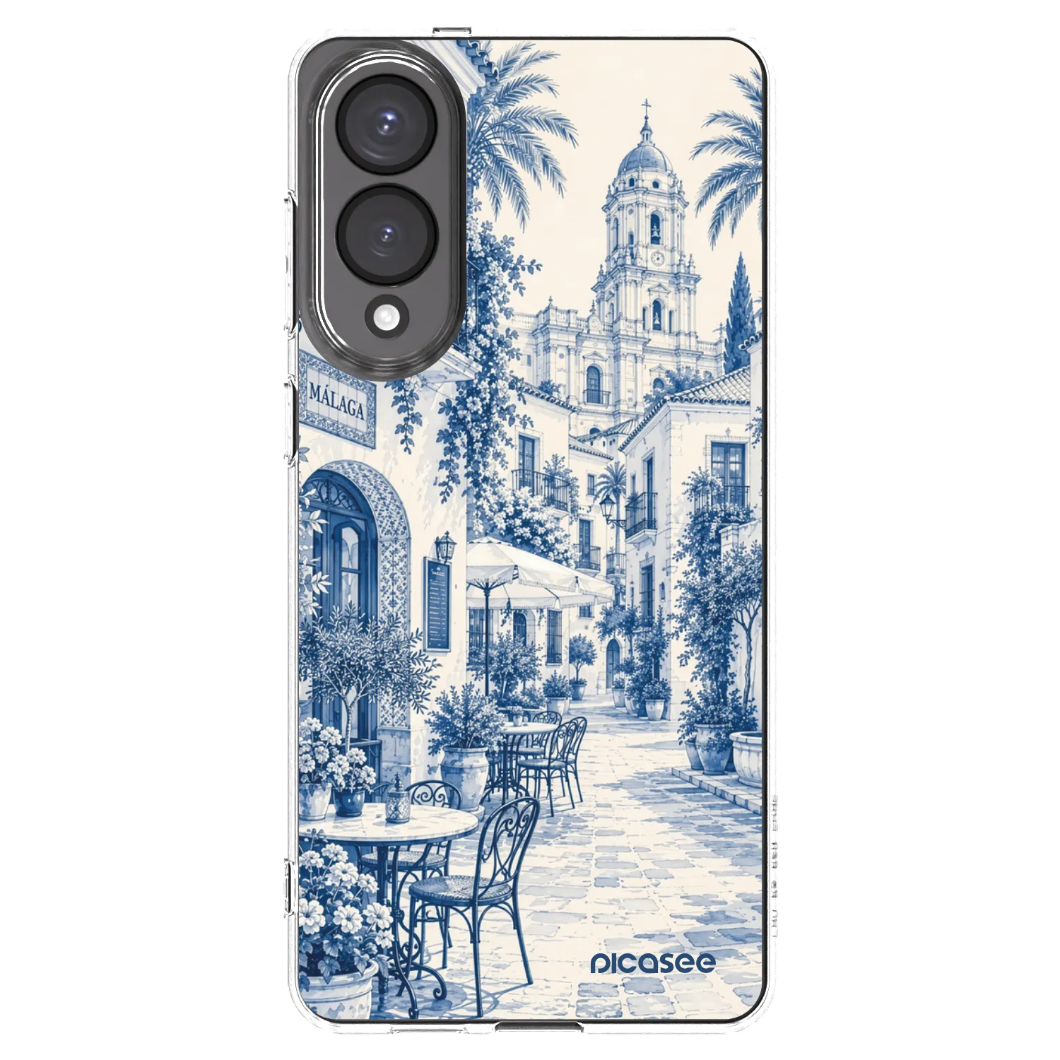 Picasee Samsung Galaxy S25 Edge 5G Hülle - Transparentes Silikon - Calle Azul