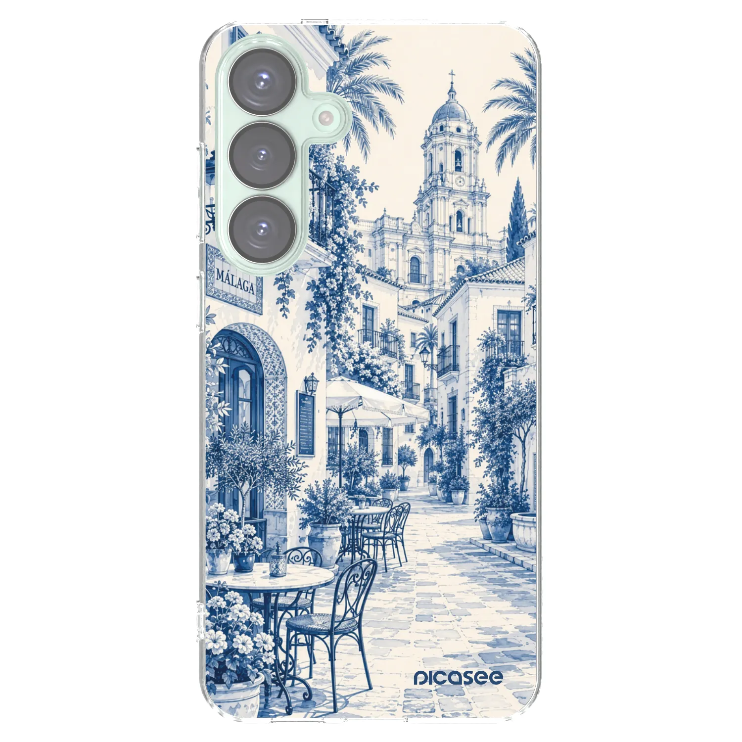 Picasee Samsung Galaxy S25+ 5G Hülle - Transparentes Silikon - Calle Azul
