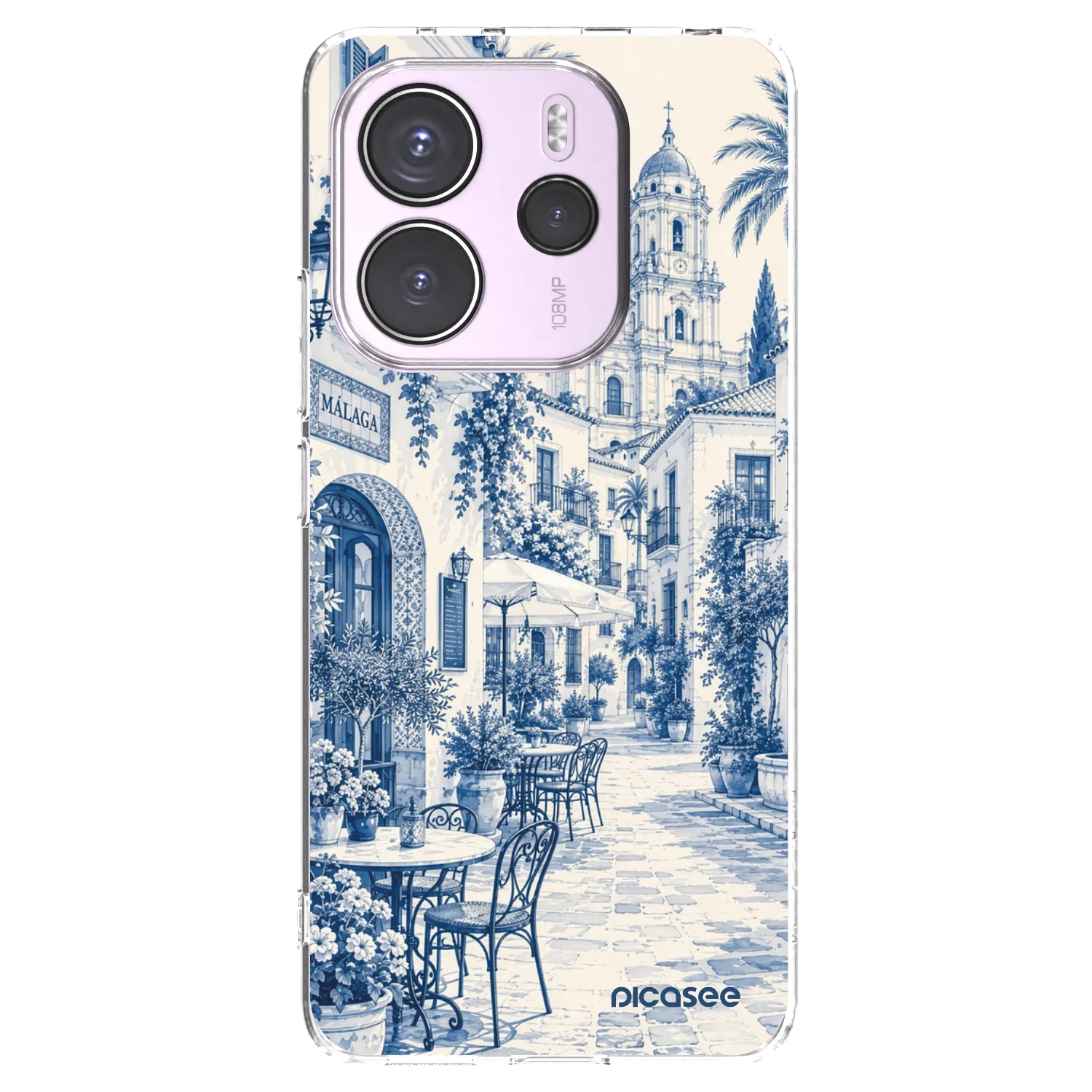 Picasee Xiaomi Redmi Note 14 4G Hülle - Transparentes Silikon - Calle Azul
