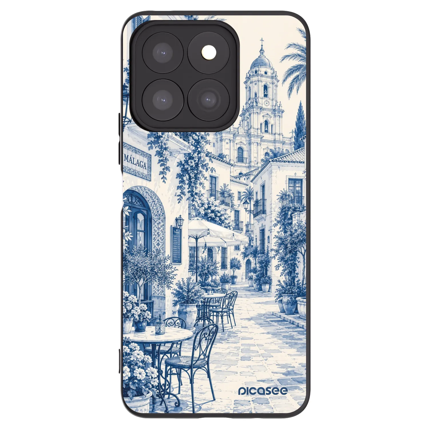 Picasee Honor X8c Hülle - Schwarzes Silikon - Calle Azul