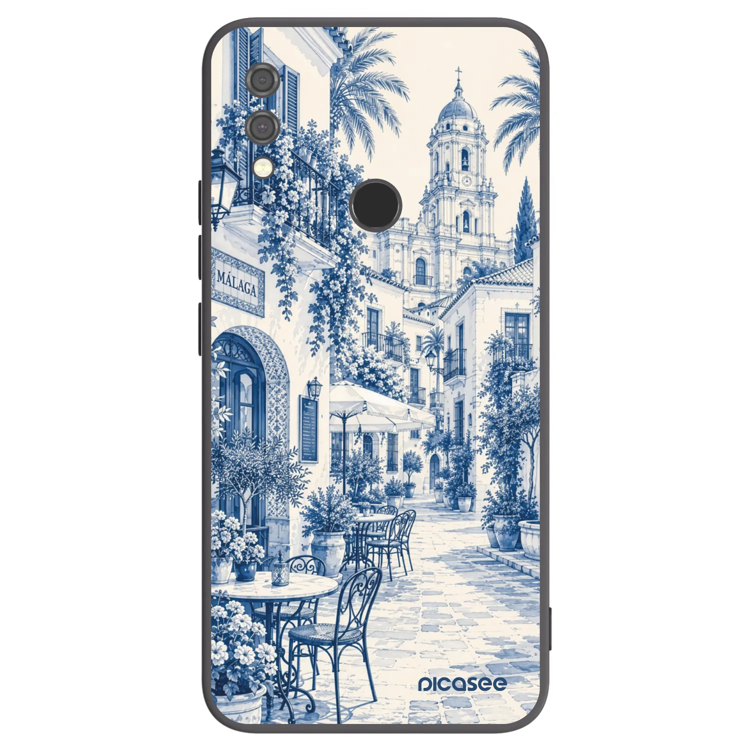 Picasee Xiaomi Redmi Note 7 Hülle - Schwarzes Silikon - Calle Azul