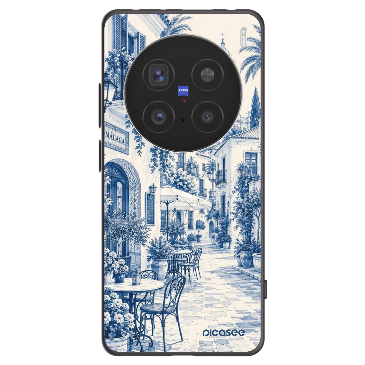Picasee Vivo X200 Pro Hülle - Schwarzes Silikon - Calle Azul