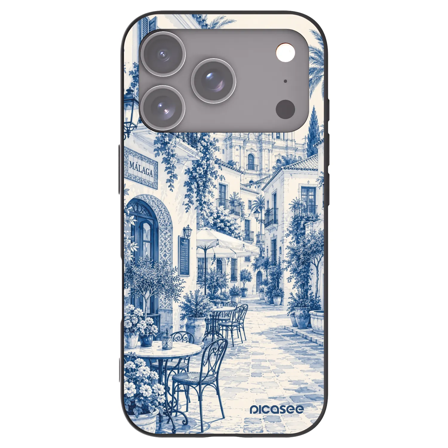Picasee Apple iPhone 17 Pro Hülle - Schwarzes Silikon - Calle Azul