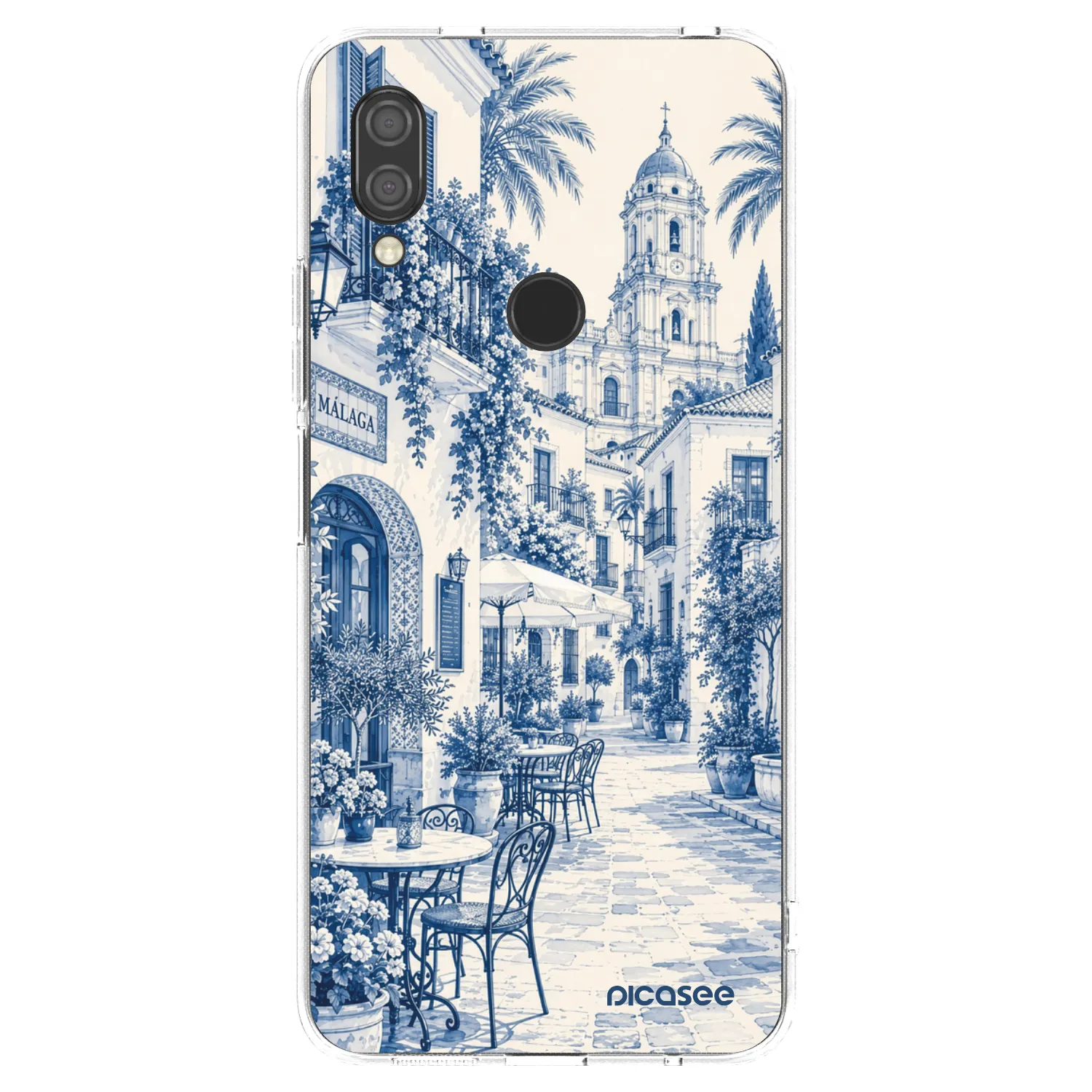 Picasee Xiaomi Redmi 7 Hülle - Transparentes Silikon - Calle Azul