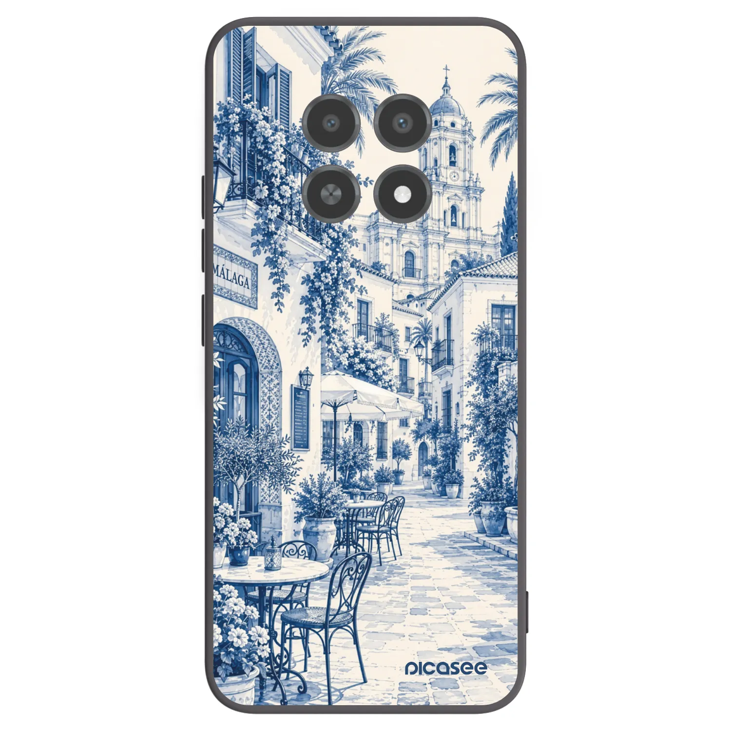 Picasee Realme 12X Hülle - Schwarzes Silikon - Calle Azul