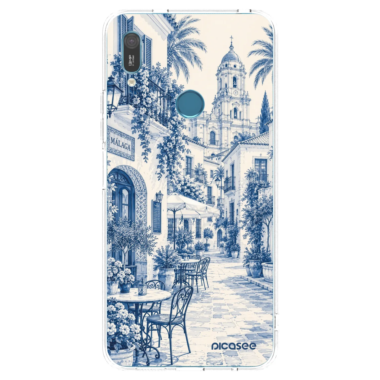 Picasee Huawei Y6 2019 Hülle - Transparentes Silikon - Calle Azul