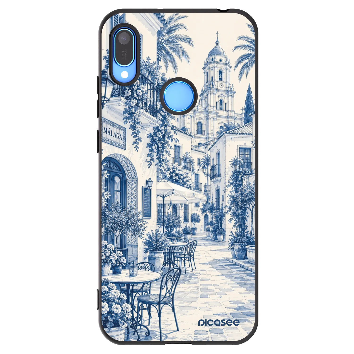 Picasee Huawei Y6 2019 Hülle - Schwarzes Silikon - Calle Azul