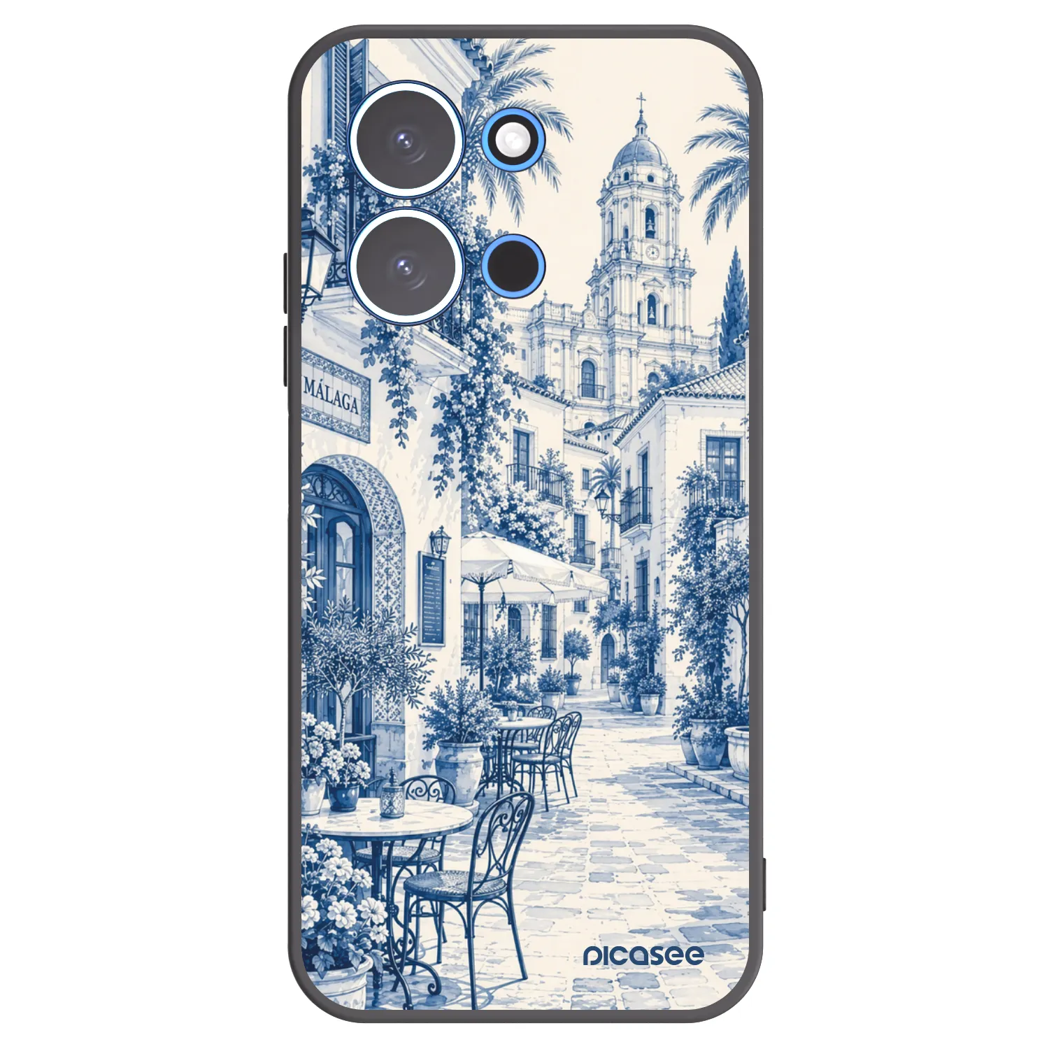 Picasee Xiaomi Redmi 15C 4G Hülle - Schwarzes Silikon - Calle Azul