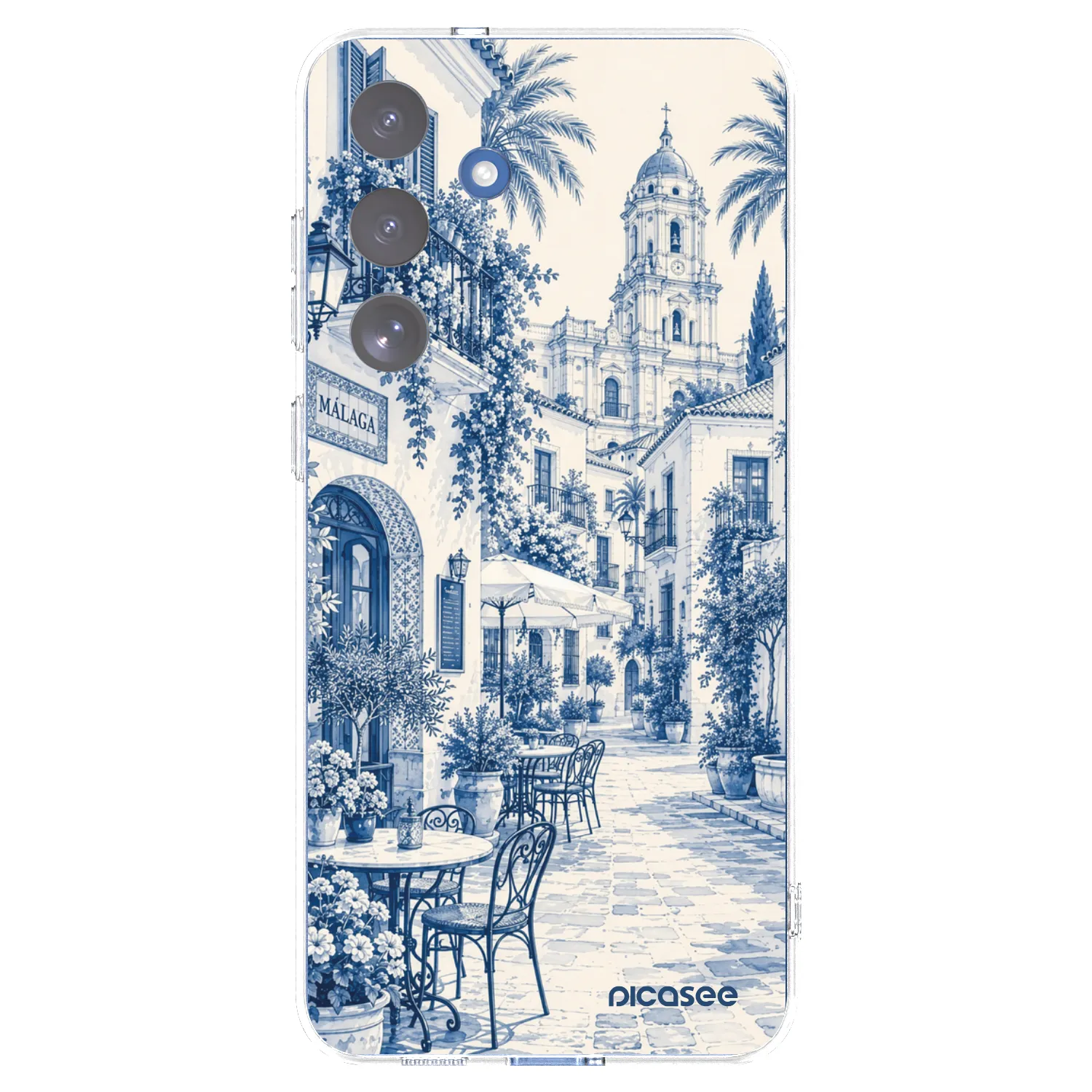 Picasee Samsung Galaxy S25 FE 5G Hülle - Transparentes Silikon - Calle Azul