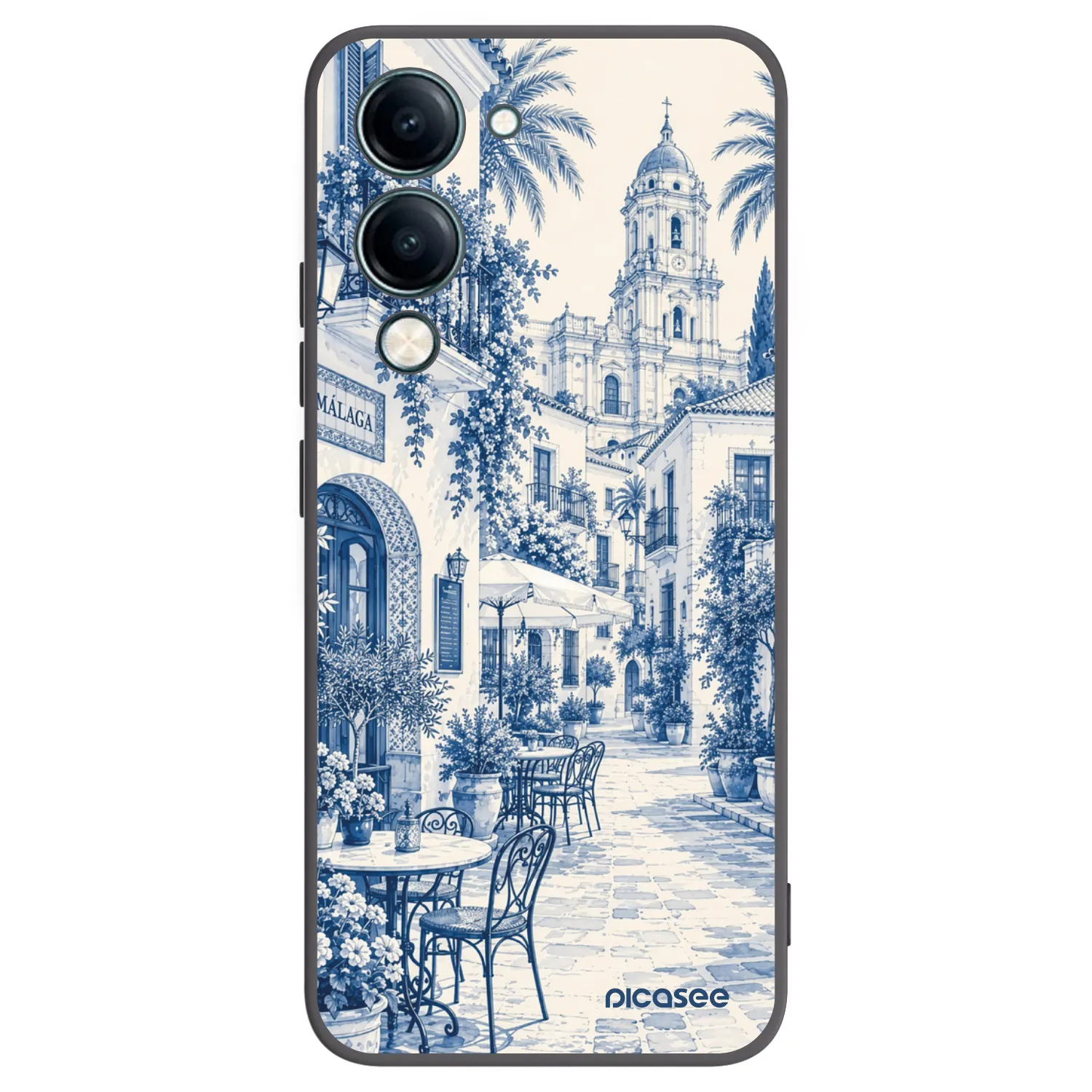 Picasee Vivo Y29s 5G Hülle - Schwarzes Silikon - Calle Azul
