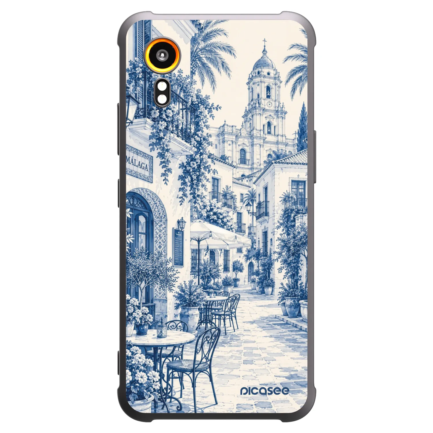 Picasee Samsung Galaxy XCover 7 Hülle - Schwarzes Silikon - Calle Azul