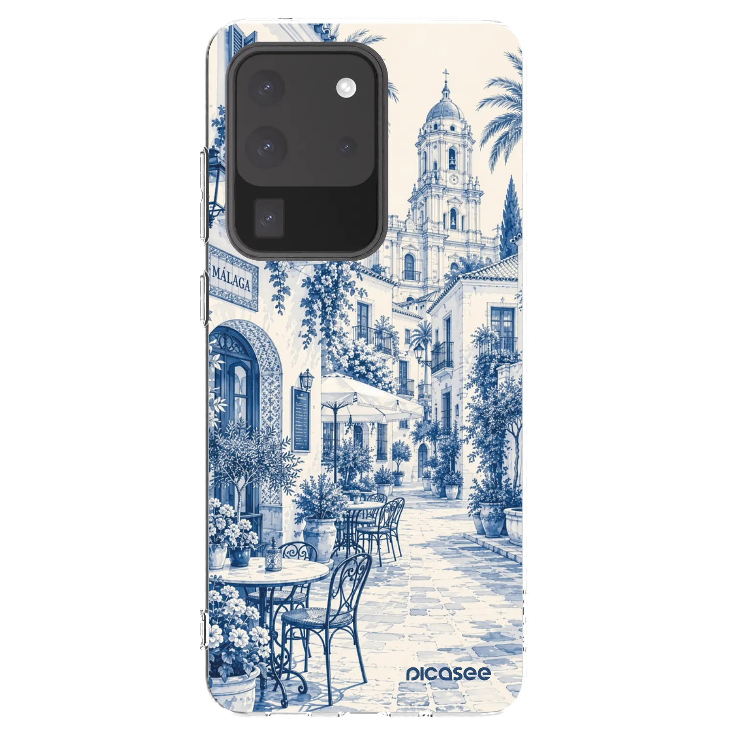 Picasee Samsung Galaxy S20 Ultra 5G G988F Hülle - Transparentes Silikon - Calle Azul