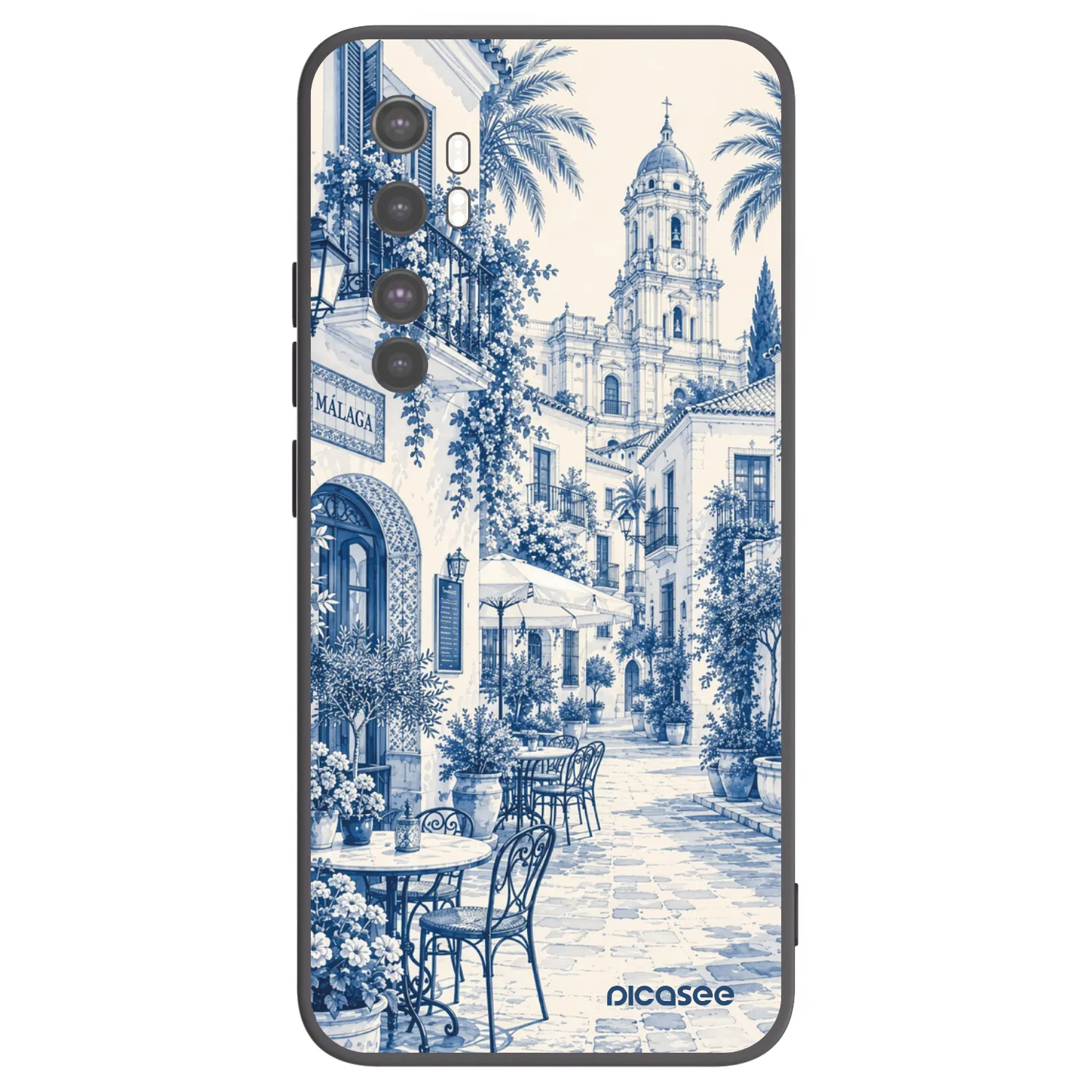 Picasee Xiaomi Mi Note 10 Lite Hülle - Schwarzes Silikon - Calle Azul