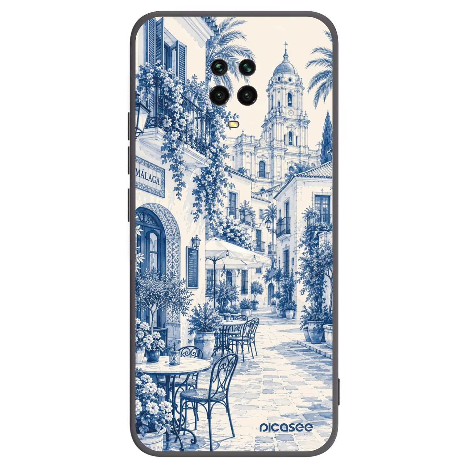 Picasee Xiaomi Redmi Note 9S Hülle - Schwarzes Silikon - Calle Azul