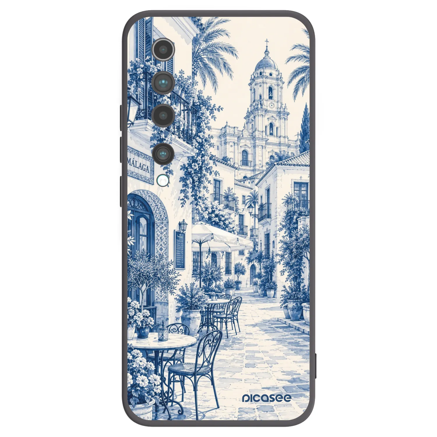 Picasee Xiaomi Mi 10 Hülle - Schwarzes Silikon - Calle Azul