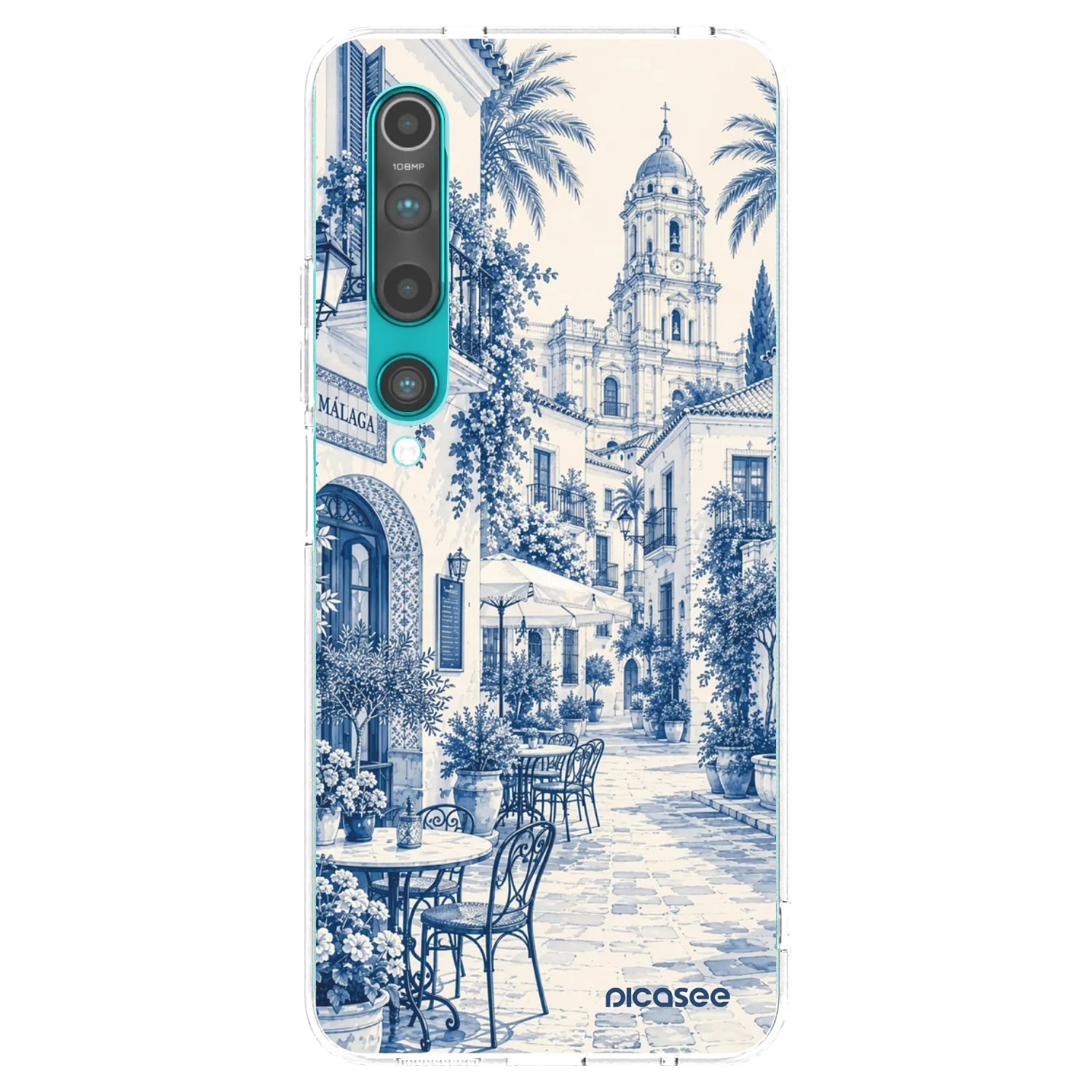 Picasee Xiaomi Mi 10 Hülle - Transparentes Silikon - Calle Azul