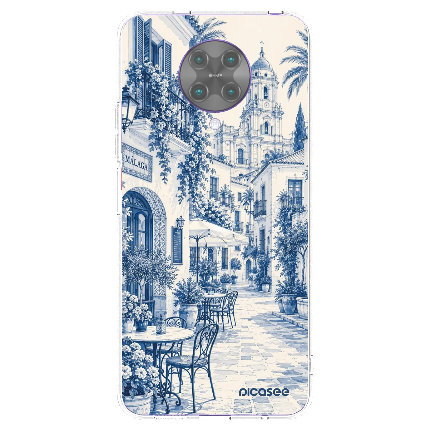 Picasee Xiaomi Poco F2 Pro Hülle - Transparentes Silikon - Calle Azul