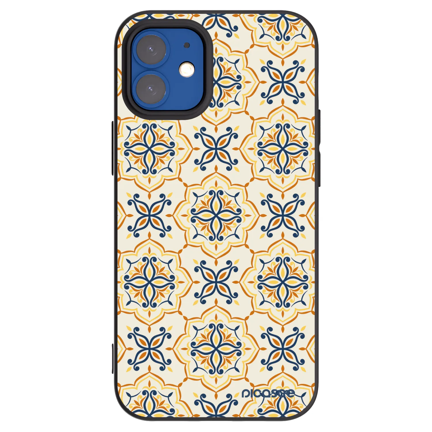 Picasee Apple iPhone 12 mini Hülle - Schwarzes Silikon - Majolica