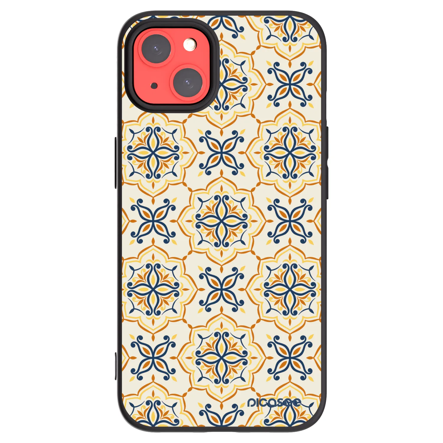 Picasee Apple iPhone 13 Hülle - Schwarzes Silikon - Majolica